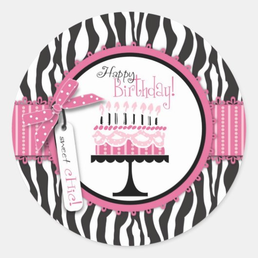 Wild Birthday Cake HP Sticker B (Voorkant)