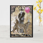 Wild Birthday - Mme. Ocelot Kaart (Gele Bloem)