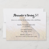 Wild Birthday Party Cheetah gepersonaliseerd Kaart (Achterkant)