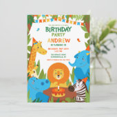 Wild Birthday Party Kaart (Staand voorkant)