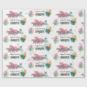 Wild Birthday Party Oerwoud Animals Kids Verjaarda Cadeaupapier (Vlak)