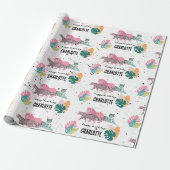 Wild Birthday Party Oerwoud Animals Kids Verjaarda Cadeaupapier (Uitgerold)