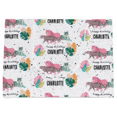 Wild Birthday Party Oerwoud Animals Kids Verjaarda Groot Cadeauzakje (Voorkant)