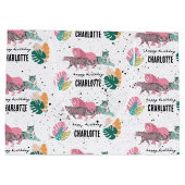 Wild Birthday Party Oerwoud Animals Kids Verjaarda Groot Cadeauzakje (Achterkant)