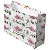 Wild Birthday Party Oerwoud Animals Kids Verjaarda Groot Cadeauzakje (Voorkant Gekanteld)