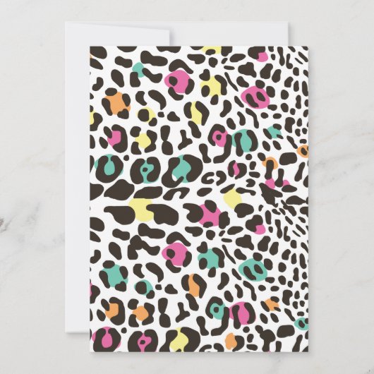 Wild Birthday Party Oerwoud Animals Kids Verjaarda Kaart (Achterkant)