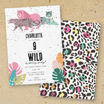 Wild Birthday Party Oerwoud Animals Kids Verjaarda Kaart<br><div class="desc">Een kleurrijke wilde oerwoud dieren kinderen verjaardagsfeestje thema ontwerp. Een mooi wild dieren thema ontwerp dat kan worden aangepast aan uw details. Bijpassende safaridieren verjaardagsgunsten,  decor en geschenken. Perfect voor iedereen die houdt van wilde dieren,  tijgers,  leeuwen en luipaarden,  evenals unieke kleurrijke illustraties.</div>