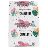 Wild Birthday Party Oerwoud Animals Kids Verjaarda Medium Cadeauzakje (Voorkant)