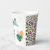 Wild Birthday Party Oerwoud Animals Kids Verjaarda Papieren Bekers (Achterkant)