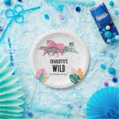 Wild Birthday Party Oerwoud Animals Kids Verjaarda Papieren Bordje (Feest)