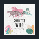 Wild Birthday Party Oerwoud Animals Kids Verjaarda Servet<br><div class="desc">Een kleurrijke wilde oerwoud dieren kinderen verjaardagsfeestje thema ontwerp. Een mooi wild dieren thema ontwerp dat kan worden aangepast aan uw details. Bijpassende safaridieren verjaardagsgunsten,  decor en geschenken. Perfect voor iedereen die houdt van wilde dieren,  tijgers,  leeuwen en luipaarden,  evenals unieke kleurrijke illustraties.</div>