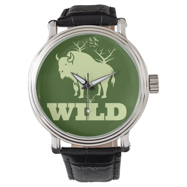 Wild bison horloge (Voorkant)