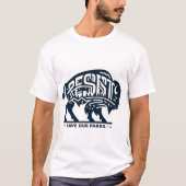 Wild Bison Protest - Save Our Parks Statement T-sh T-shirt (Voorkant)