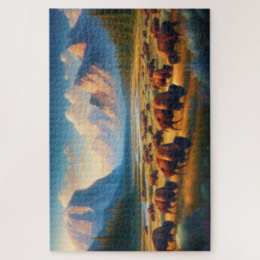 Wild Bison Valley, bergen Legpuzzel (Verticaal)