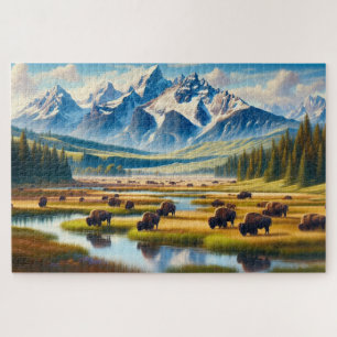 Wild Bison Valley, bergen Legpuzzel