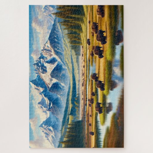 Wild Bison Valley, bergen Legpuzzel (Verticaal)