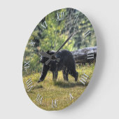 Wild Black Beer & Canadian Forest Foto Kunst Grote Klok (Hoek)