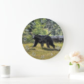 Wild Black Beer & Canadian Forest Foto Kunst Grote Klok (Huis)