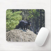 Wild Black Beer Cub & Mud Hill Wildlife Foto Gift Muismat (Met muis)