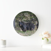Wild Black Beer & Forest Wildlife Photo Wall Clock Grote Klok (Huis)
