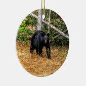 Wild Black Beer & Yukon Forest Photo Art Keramisch Ornament (Rechts)