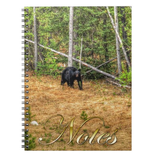 Wild Black Beer & Yukon Forest Photo Art Notitieboek (Voorkant)