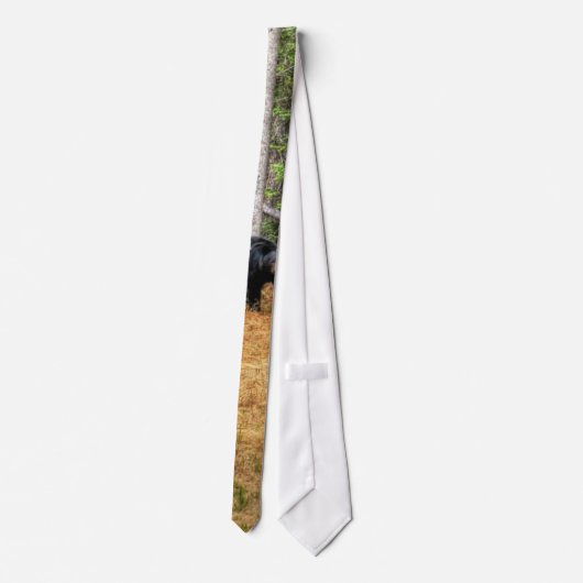 Wild Black Beer & Yukon Forest Photo Art Stropdas (Achterkant)