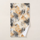 Wild Black Cream Leopard Animal Bad Handdoek (Handdoek)