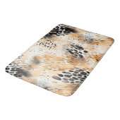 Wild Black Cream Leopard Animal Badmat (Gekanteld)