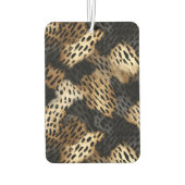 Wild Black Cream Leopard Animal Floral Luchtverfrisser (Achterkant)