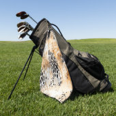 Wild Black Cream Leopard Animal Golfhanddoek (Groen)