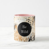 Wild Black Cream Leopard Animal Mok (Midden)