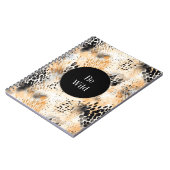 Wild Black Cream Leopard Animal Notitieboek (Linkerzijde)