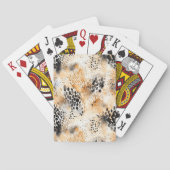 Wild Black Cream Leopard Animal Pokerkaarten (Achterkant)