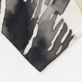 Wild Black Cream Leopard Animal Print Fleece Deken (Hoek)