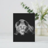 Wild Black Jaguar Cat Eyes Briefkaart (Staand voorkant)