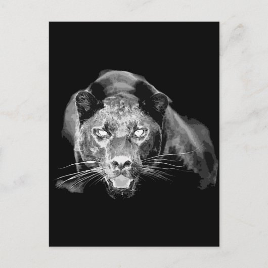 Wild Black Jaguar Cat Eyes Briefkaart (Voorkant)