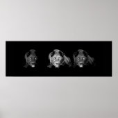 Wild Black Jaguar Cat Eyes Poster (Voorkant)