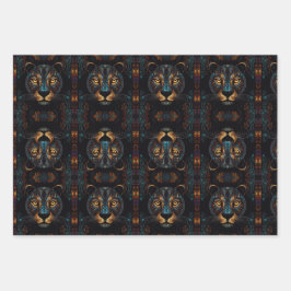 Wild Black Panther Portret Wrapping Papier Bladen Inpakpapier Vel