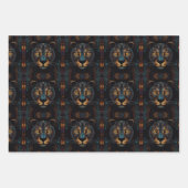 Wild Black Panther Portret Wrapping Papier Bladen Inpakpapier Vel (Voorkant)