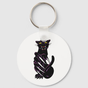 Wild Black Panther Sleutelhanger