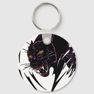 Wild Black Panther Sleutelhanger