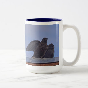 Wild Black Raven Crow-liefhebbers #Gift Tweekleurige Koffiemok