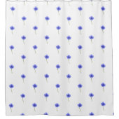 wild blauw kornbloem douchegordijn (Voorkant)