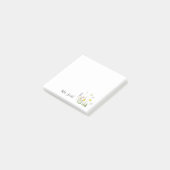 Wild bloem boeket monogram leraar post-it® notes (Schuin)