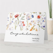 Wild bloem bruiloft groet kaart (Voorkant)