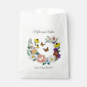 Wild Bloemen Bloemen Blauw Paddenstoelen Bruiloft Bedankzakje (Voorkant)