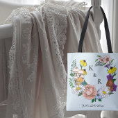 Wild Bloemen Bloemen Blauw Paddenstoelen Bruiloft Tote Bag