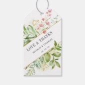 Wild Bloemen Groen Bladgroen Bruiloft Favor Gift L Cadeaulabel (Voorkant)