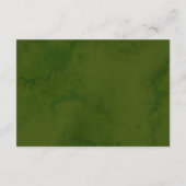 Wild Bloemen Groen Bladgroen Bruiloft Wishing Well Informatiekaartje (Achterkant)